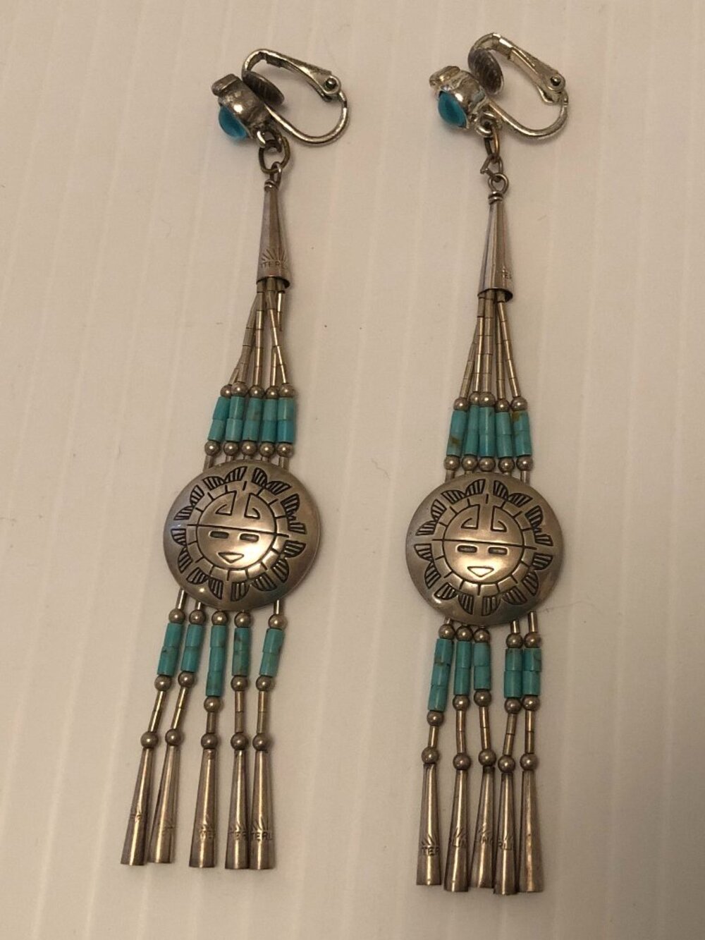 Sterling Silver Navajo Turquoise Earrings